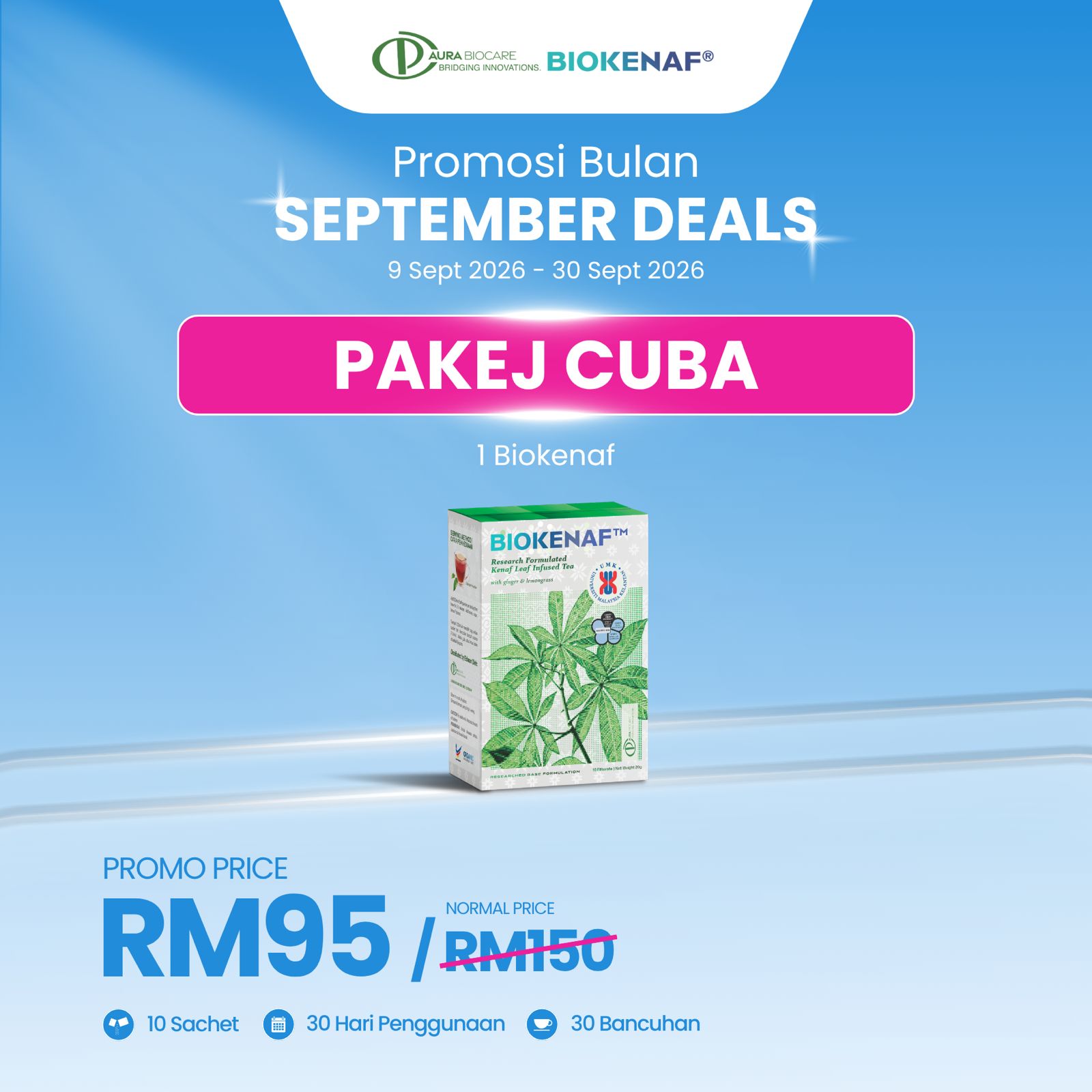 Pakej Cuba — 1 kotak Biokenaf