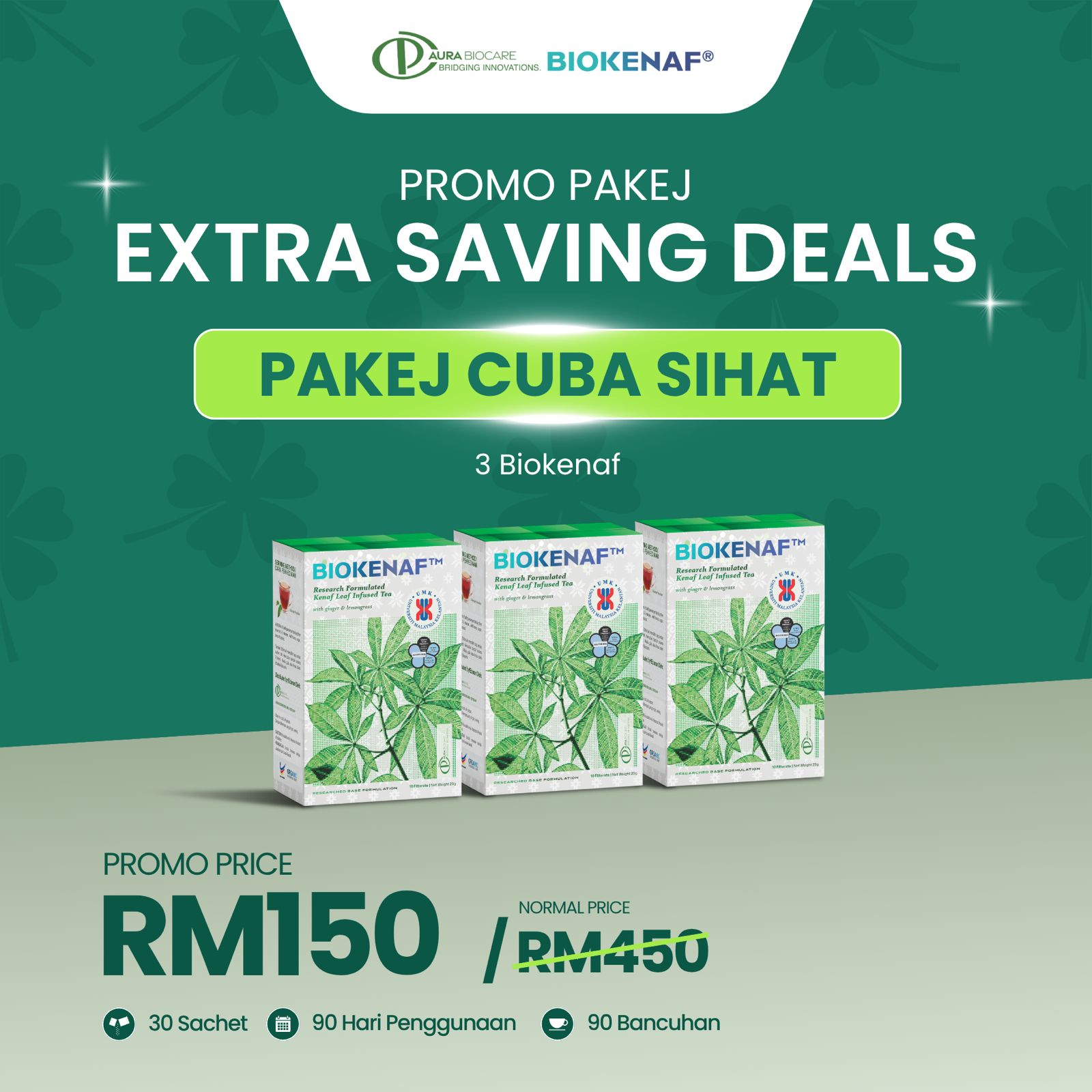 Pakej Cuba Sihat — 3 kotak Biokenaf