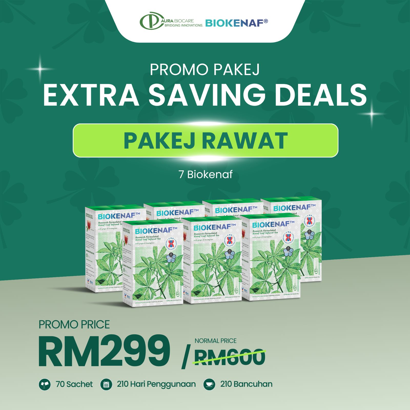 Pakej Rawat — 7 kotak Biokenaf
